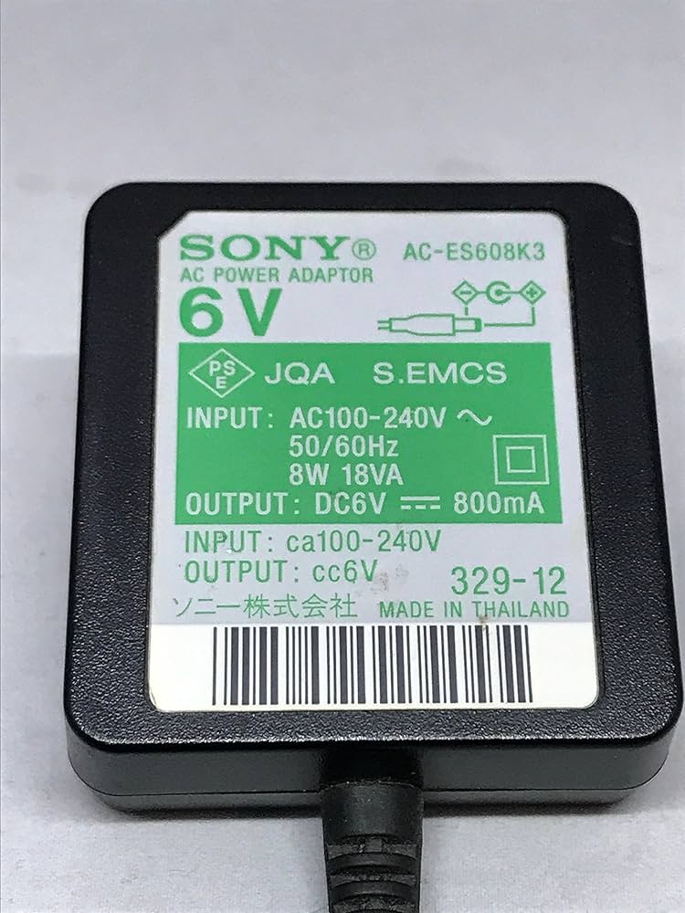Amazon | 【部品】SONY純正 ACアダプター AC-ES608K3(ヘッドホン用6V