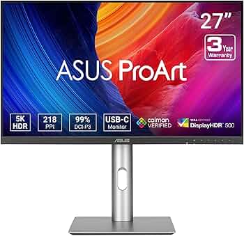 Amazon.com: ASUS ProArt Display 27” 5K HDR Professional Monitor