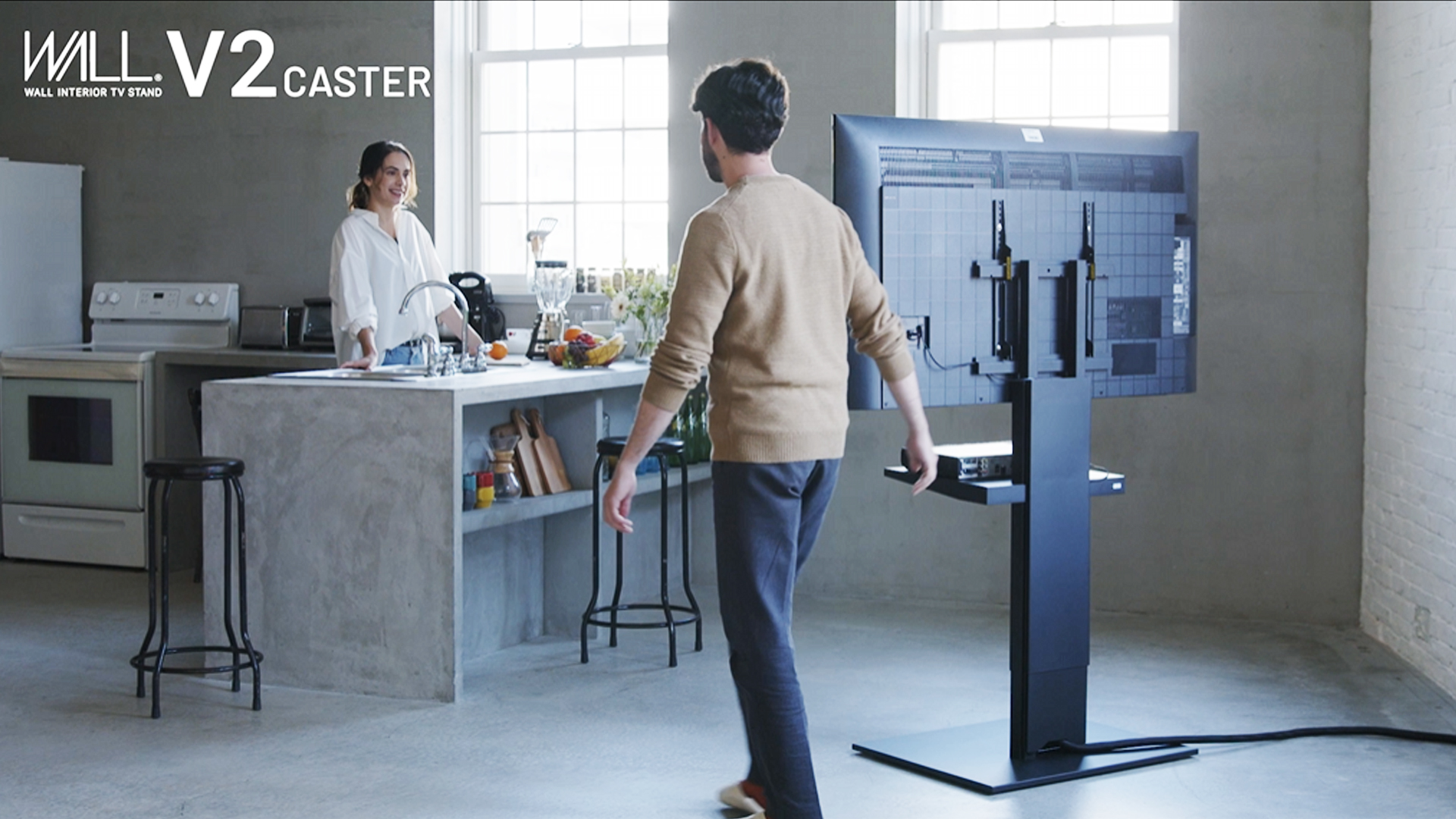 Amazon.com: WALL V2 Caster Low Type | Minimalist Rolling TV Stand