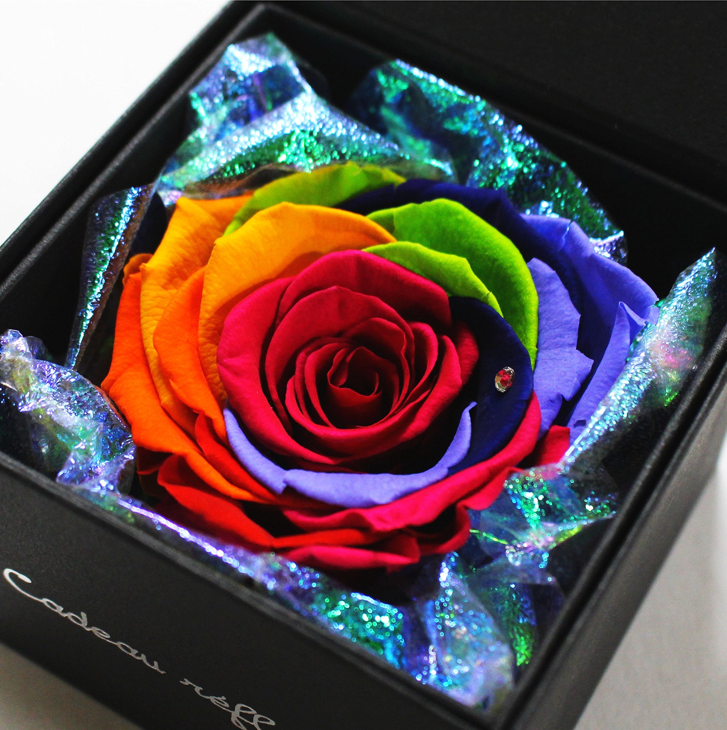 楽天ランキング1位】【高級プリザーブドフラワー】レインボーフラワー