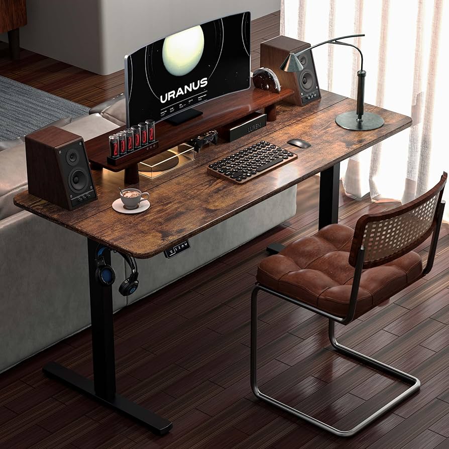 Amazon | ERGOMAKER昇降デスク 110*60CM電動昇降デスク 高さ調節デスク