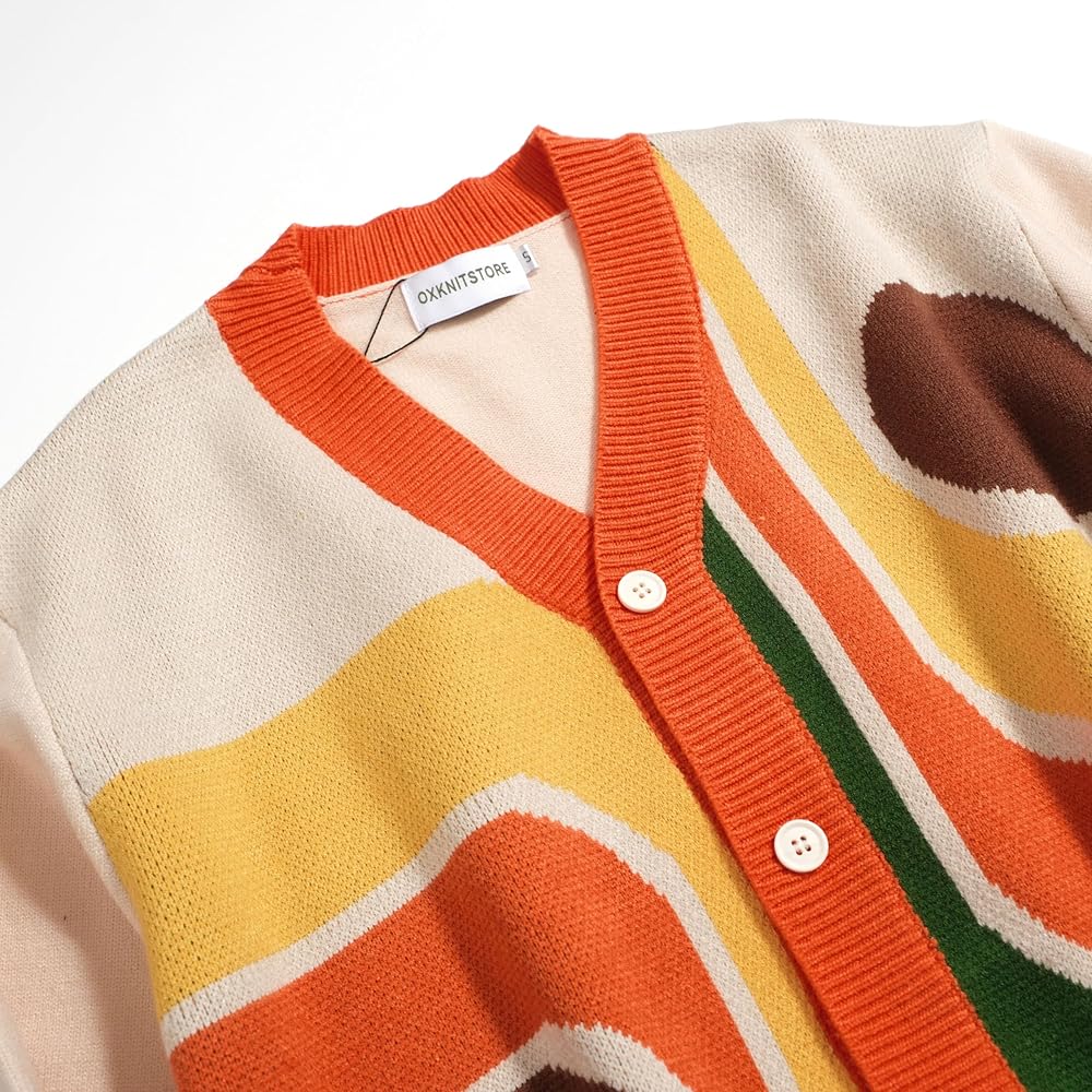Amazon.com: OXKNIT Men's Retro Knitted Cardigan Sweater, 1960s Mod