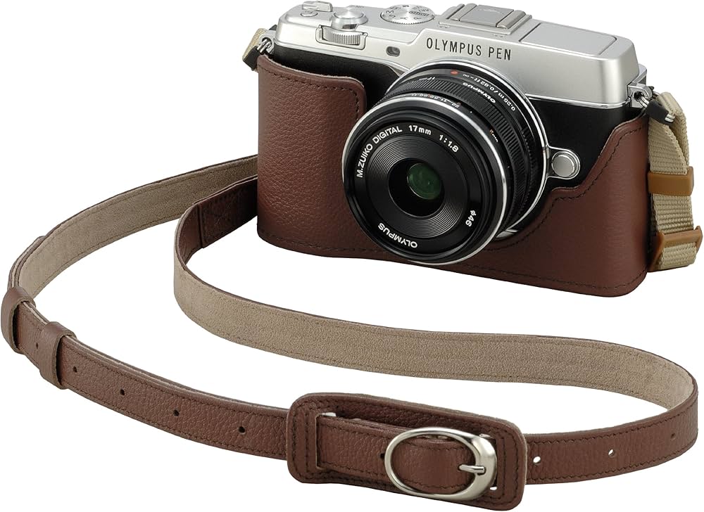 Amazon.co.jp: OLYMPUS ボディージャケット PEN E-P5用 本革 ブラウン