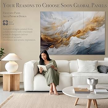 Amazon.com: Soon Global Acoustical Wall Panels, 72 X 48 Inches Art