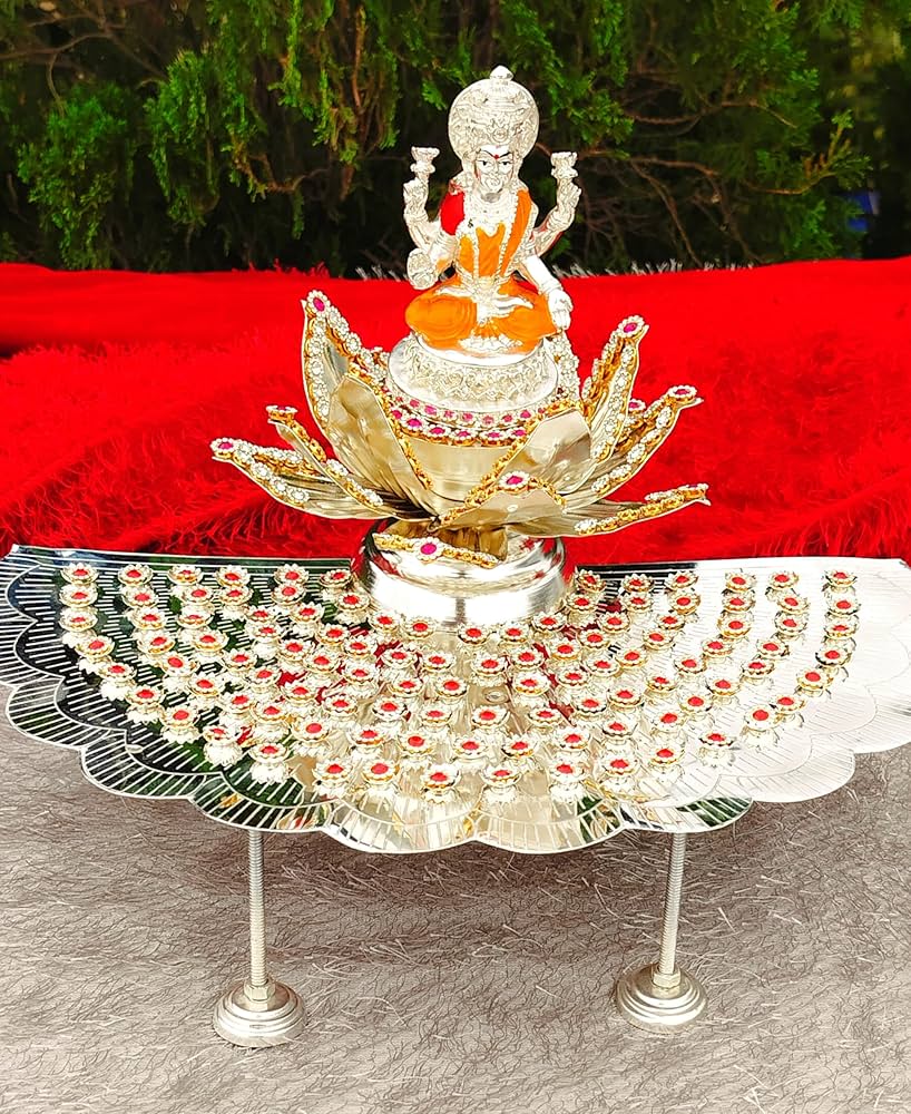 Amazon.com: indiancraftsbykanika German silver 108 flower stand