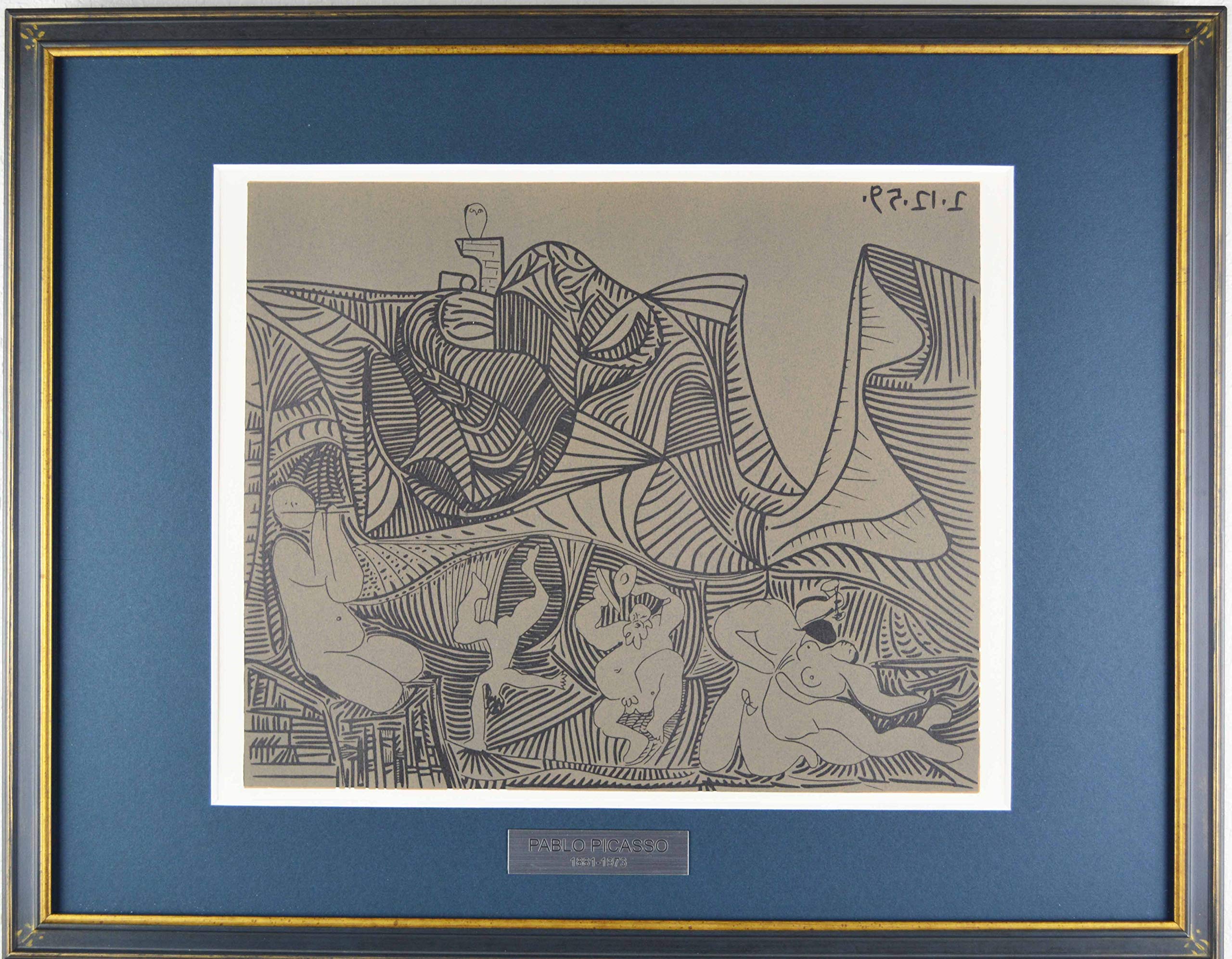 Amazon.co.jp: パブロ ピカソ 『バッカス神と恋人たち、フクロウ【酒神