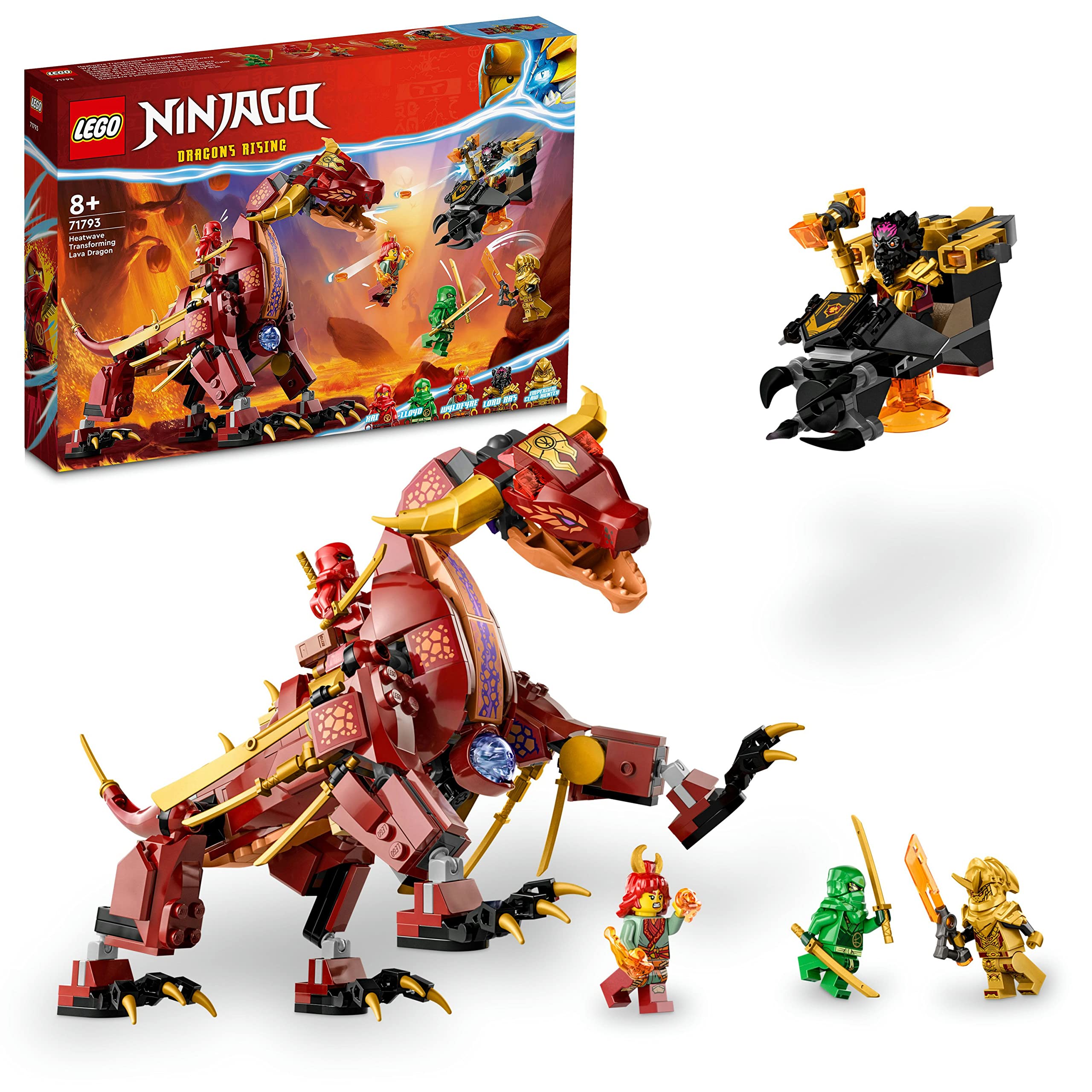 LEGO NINJAGO Heatwave Transforming Lava Dragon 71793 Building Toy