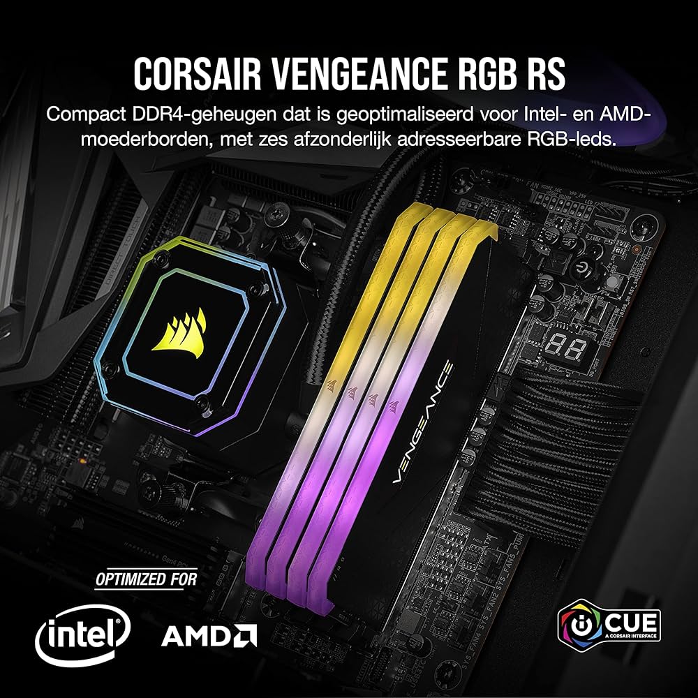 CORSAIR VENGEANCE RGB RS 64GB (2x32GB) DDR4 3200 (PC4-25600) C16