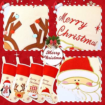 Amazon.co.jp: Hopearl クリスマスストッキング4点セット サンタ