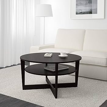 Amazon.co.jp: IKEA VEJMON コーヒーテーブル 90cm ブラックブラウン
