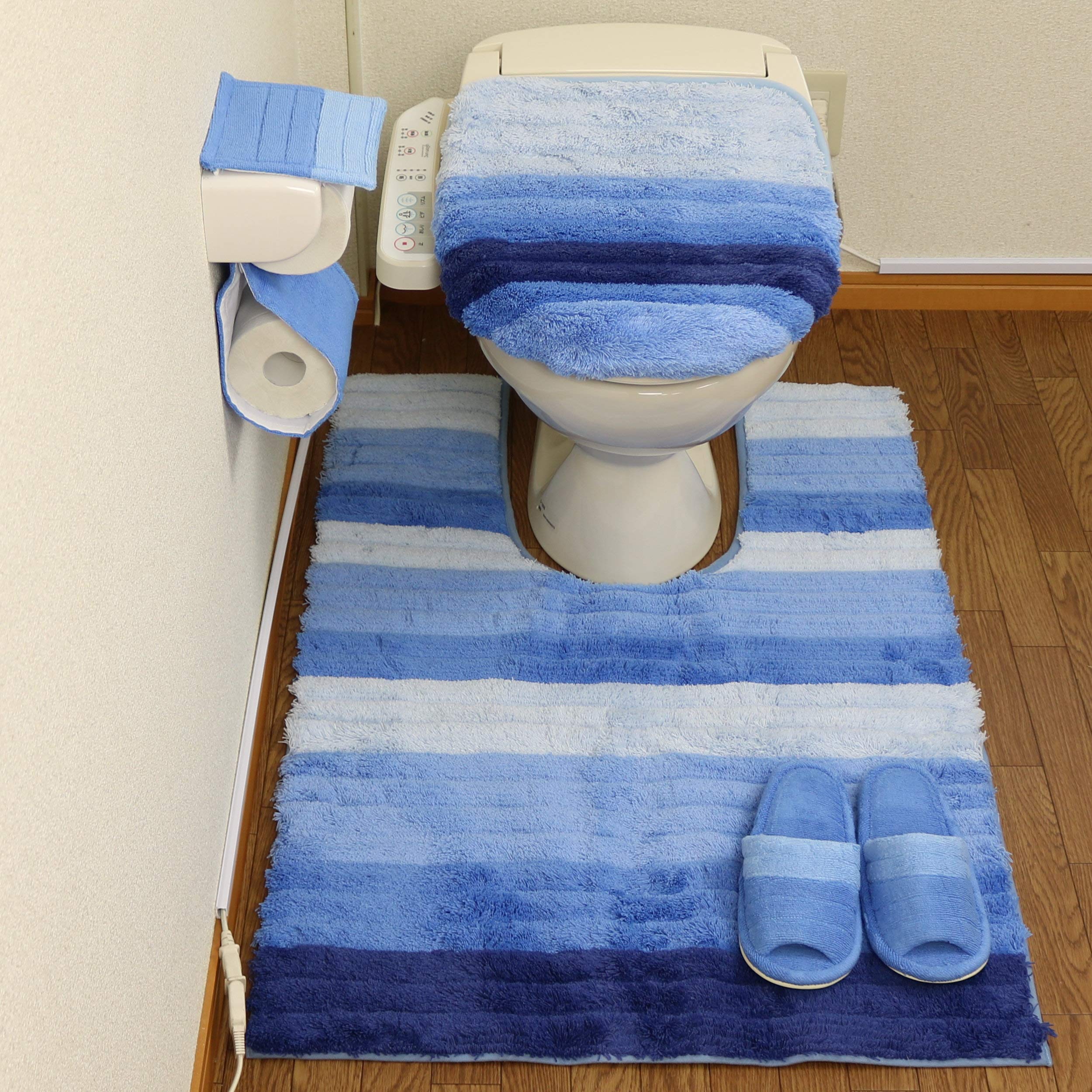 Amazon｜トイレマット セット 4点 耳長 ロング 北欧 おしゃれ 消臭