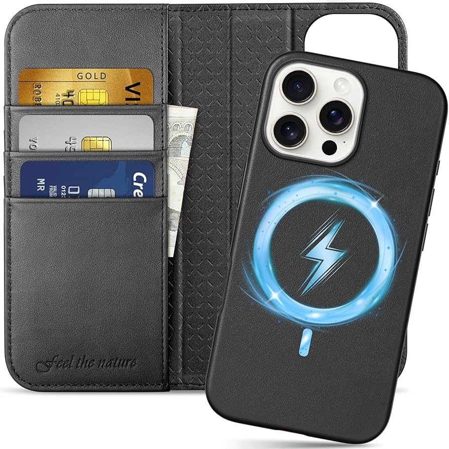 Amazon.co.jp: SHIELDON iPhone16 ProMax 対応手帳型ケース 2in1分離式