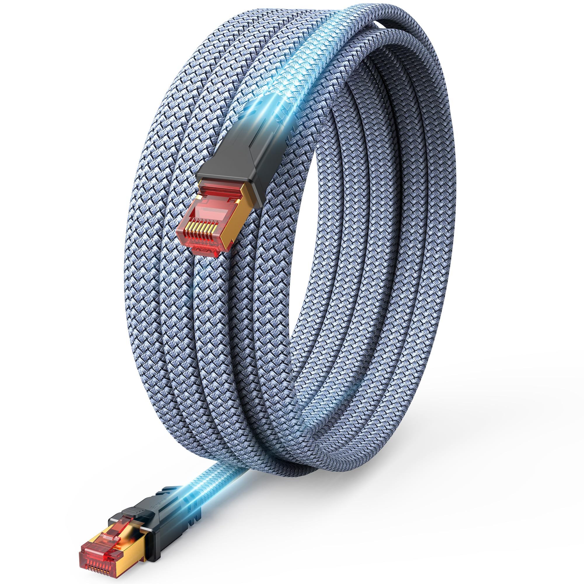 Amazon.com: Snowkids Cat 8 Ethernet Cable 80 FT, Braided Heavy