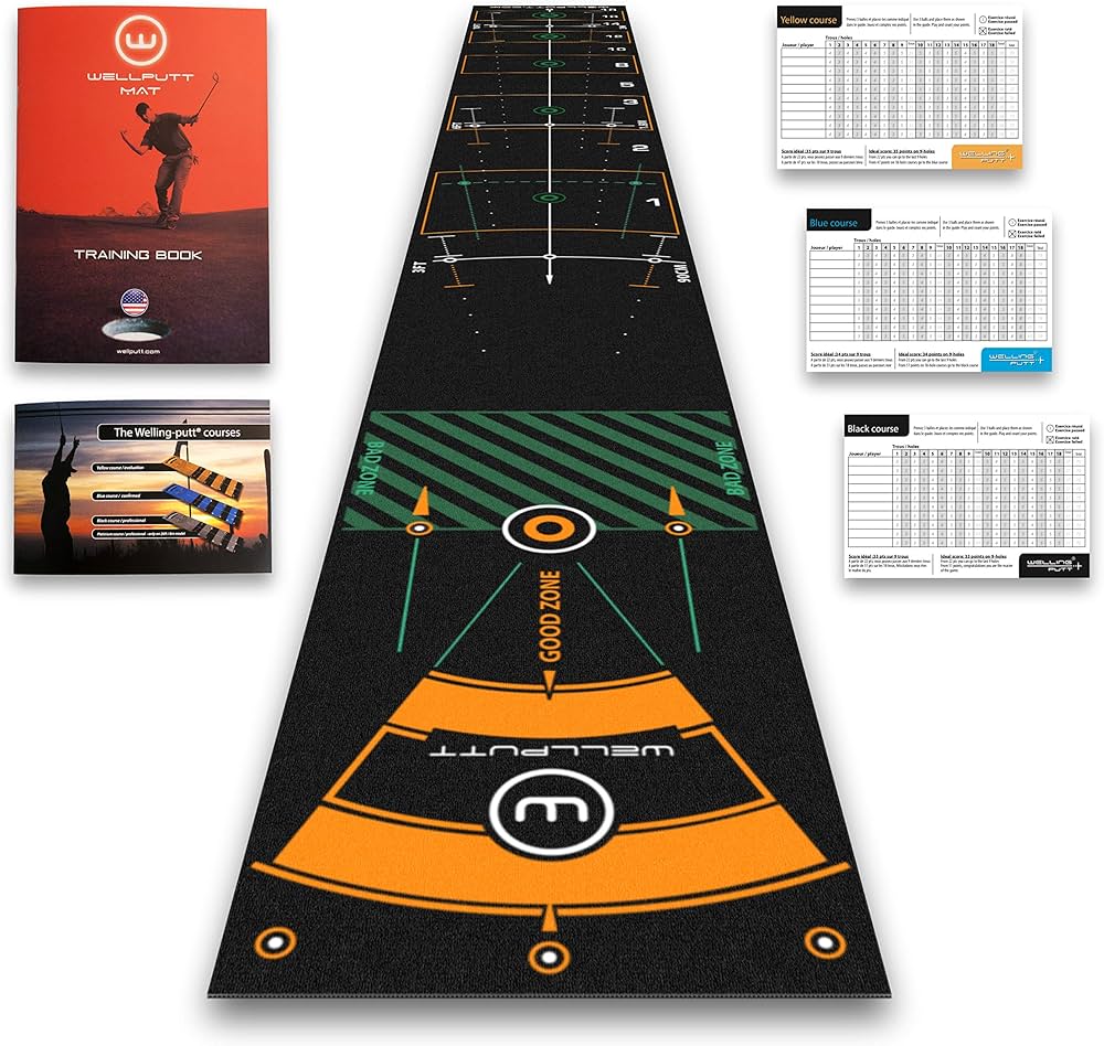 Amazon | Wellputtパッティングトレーニングマット13ft / 4M Premium
