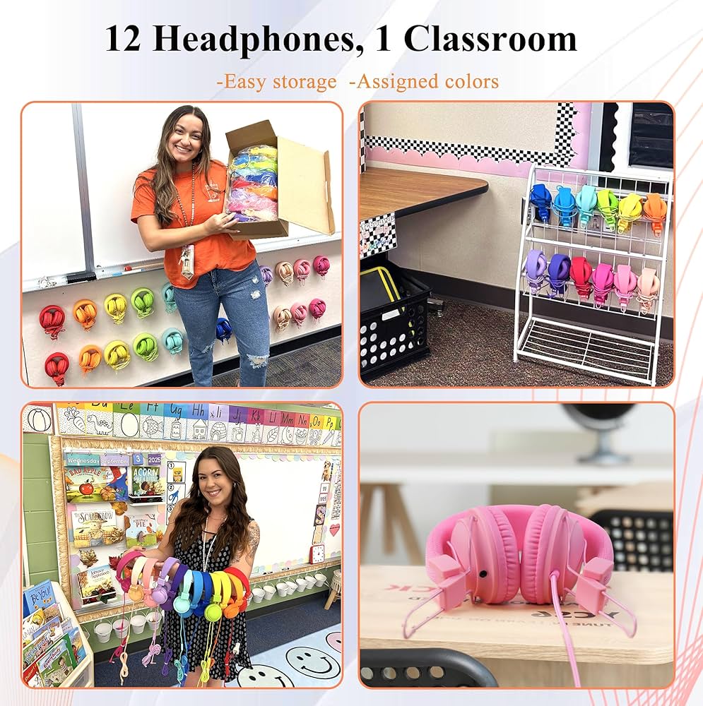 Amazon.co.jp: MIXCU 12個パック 教室用ヘッドホン 学校用 バルク有線