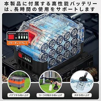 Amazon | 【Kisouya 新登場】高圧洗浄機 コードレス 充電式 9MPa強力