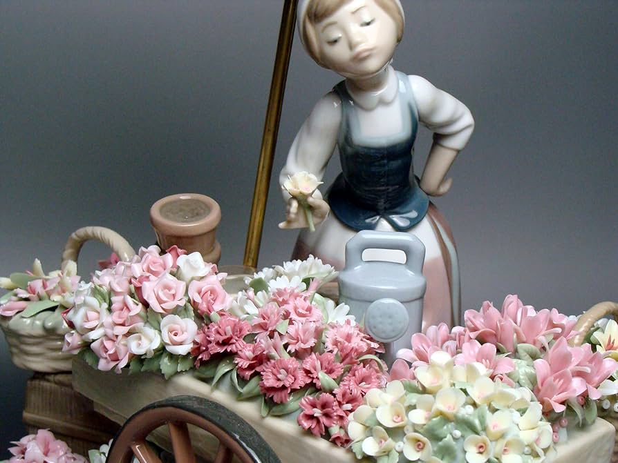 Amazon.co.jp: リヤドロ(LLADRO) 1454 公園通りの花屋さん(台座付