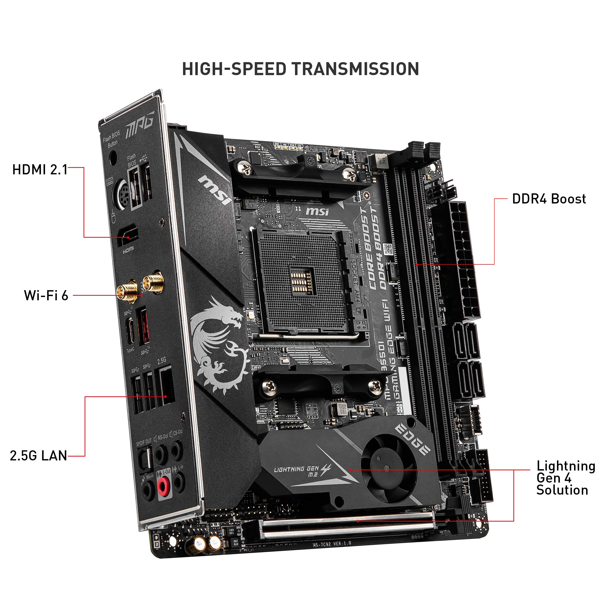Amazon.com: MSI MPG B550I Gaming Edge WiFi Gaming Motherboard (AMD