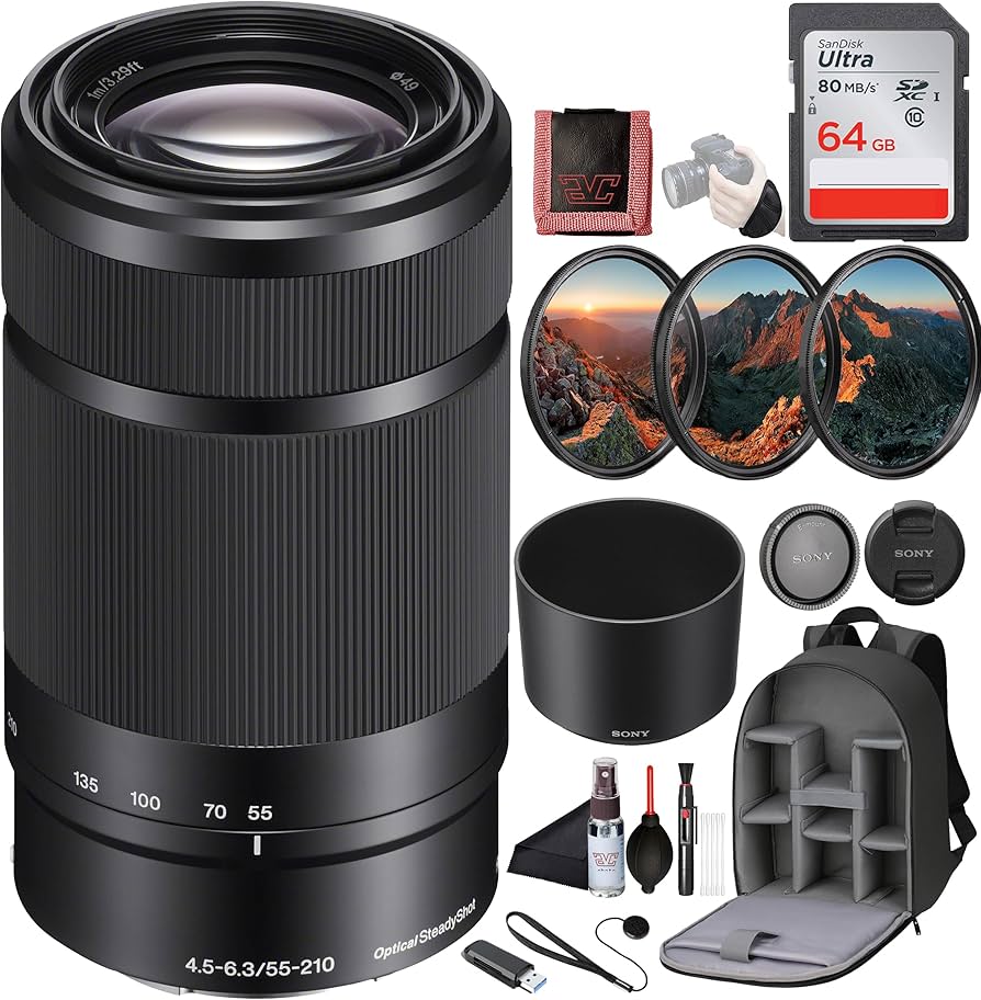 Amazon.com : Sony E 55-210 mm F4.5–6.3 OSS Telephoto Zoom Lens