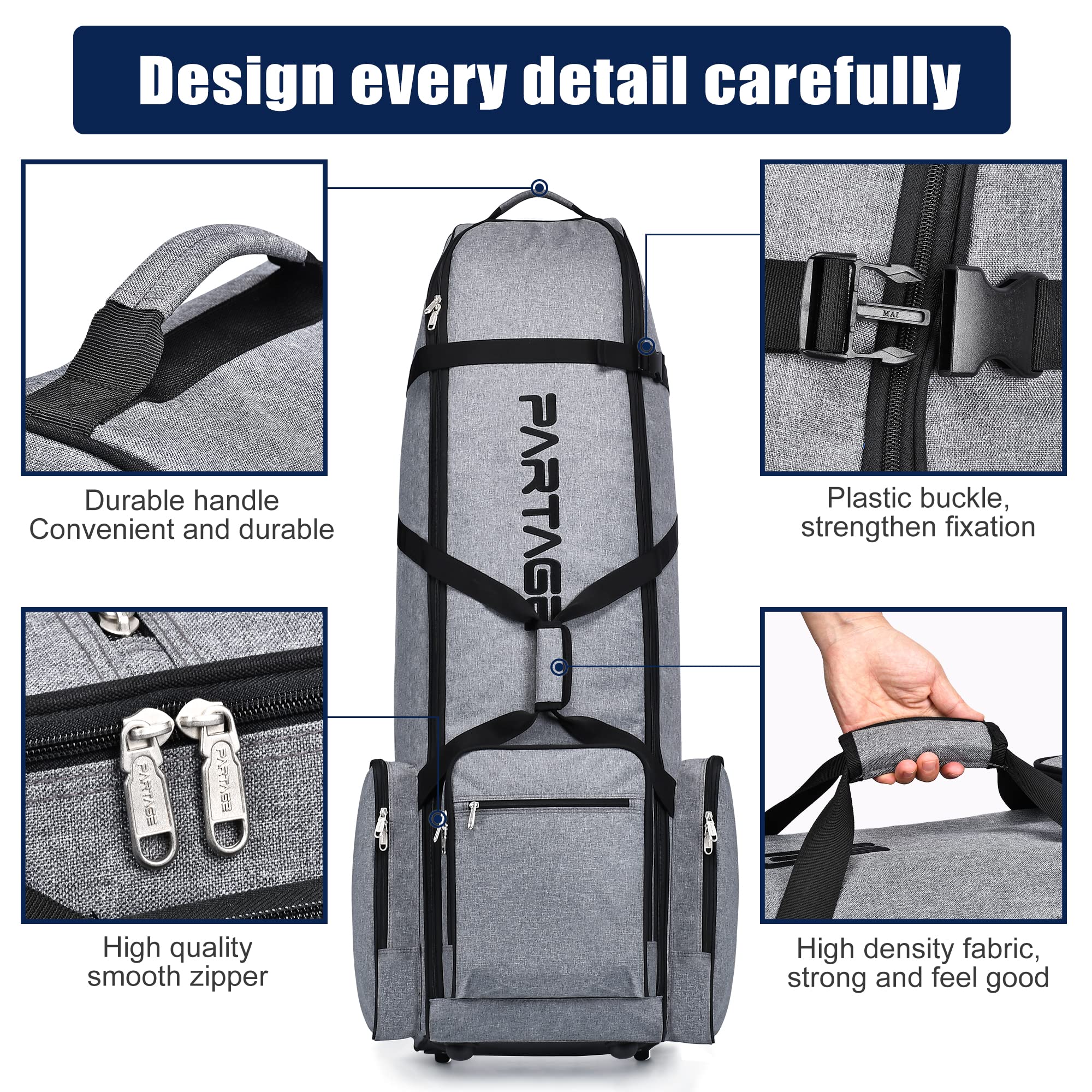 Amazon | Partage ゴルフトラベルバッグ ホイール付き ゴルフトラベル