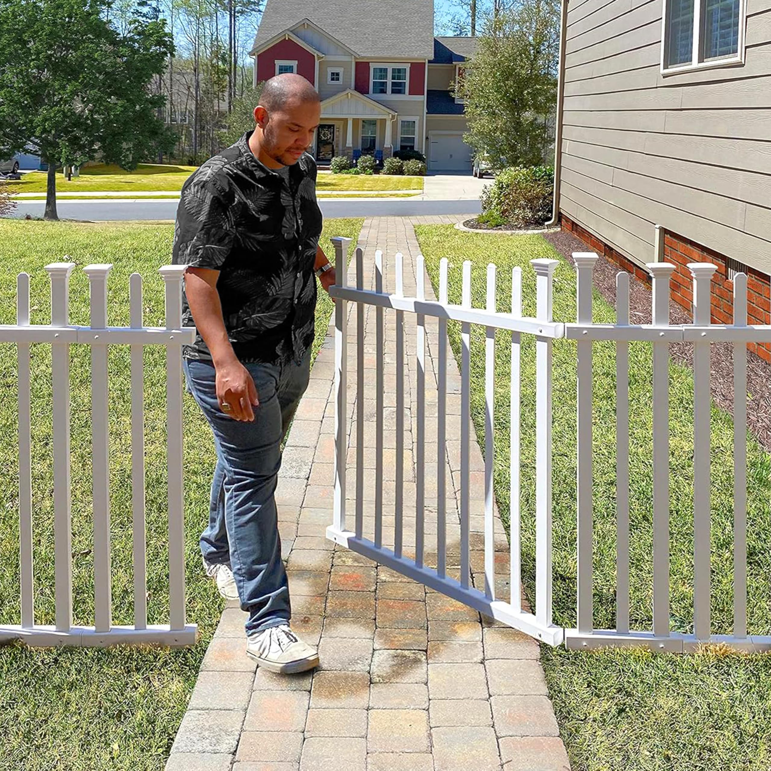 Amazon.com : 3.5ft H x 5ft W (1 Gate) No Dig Zippity Burbank Gate