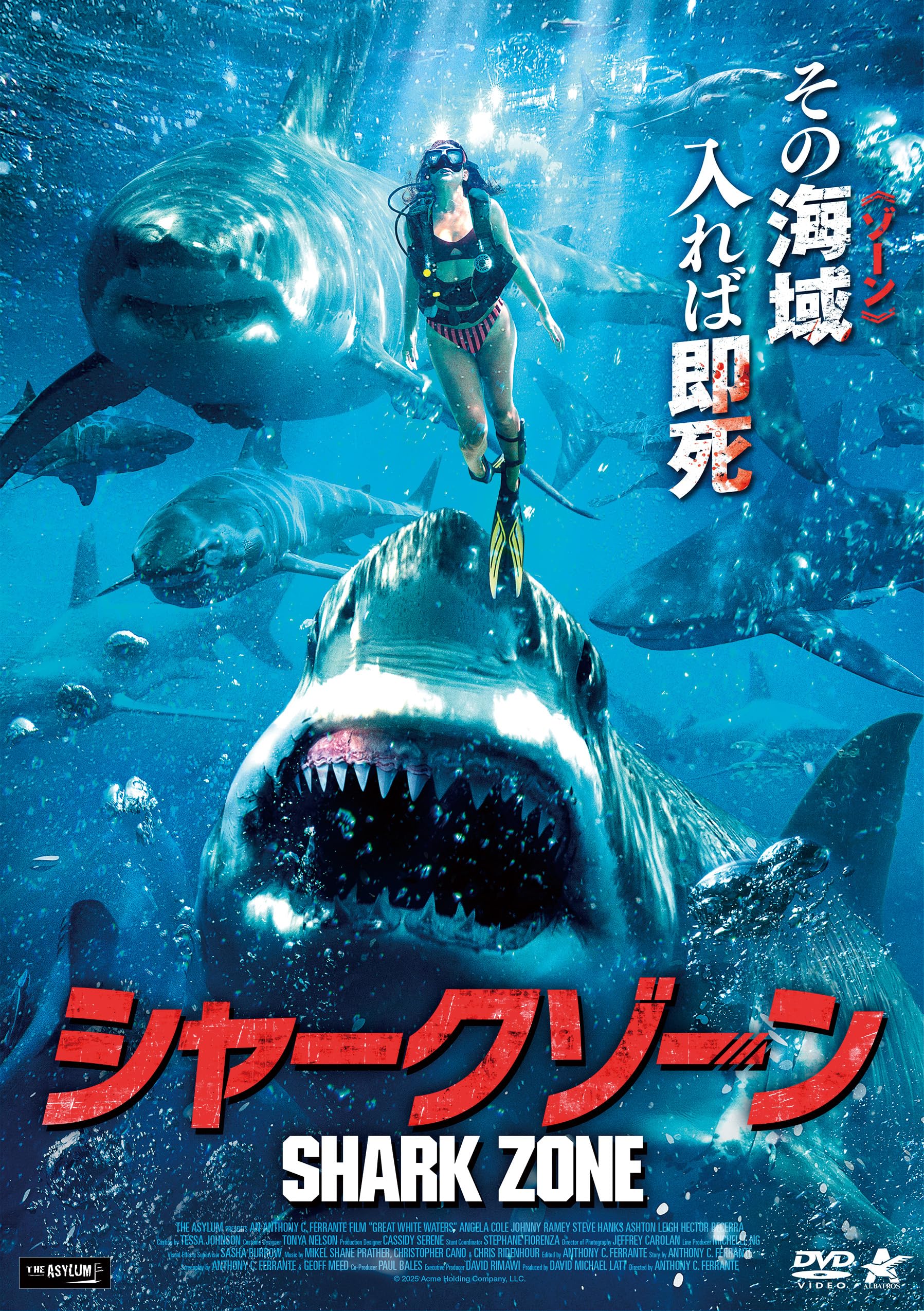 Amazon.co.jp: シャークゾーン [DVD] : アンジェラ・コール, ジョニー