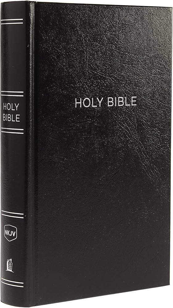 NKJV Holy Bible, Personal Size Giant Print Reference Bible, Black