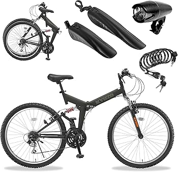 Amazon | 折りたたみ自転車 26インチ 街乗り 軽量 マウンテンバイク 18