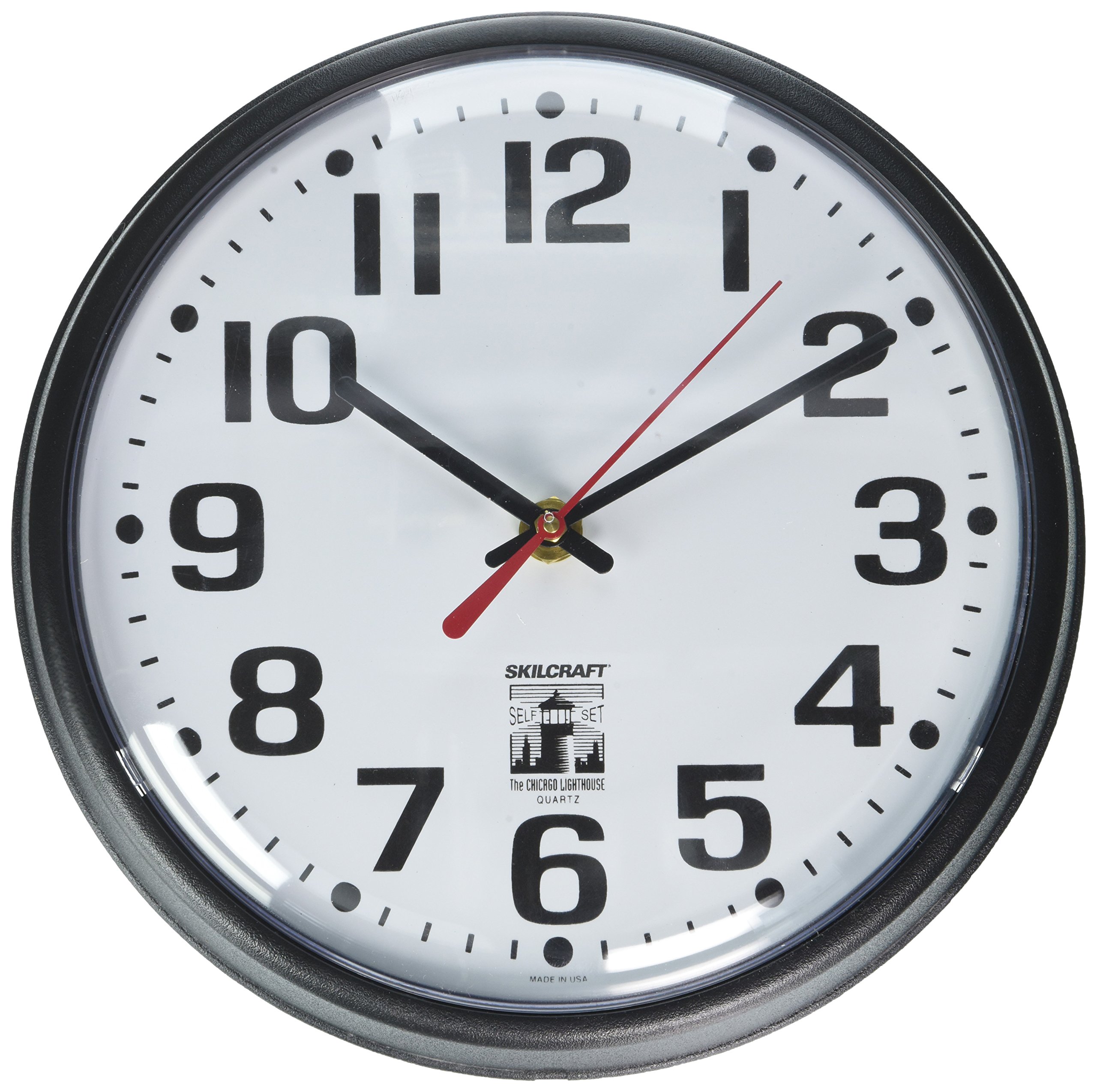 Amazon.co.jp: Skilcraft 6645-01-557-3153 セルフセット壁掛け時計