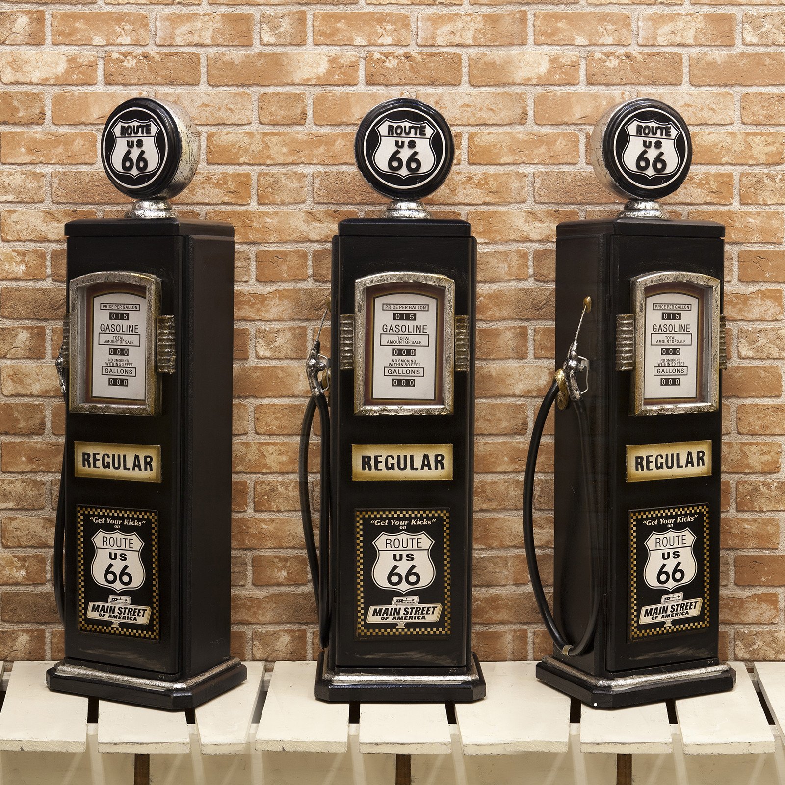 Amazon｜ROUTE66 ガスポンプ型 4段 キャビネット （Lサイズ 84cm