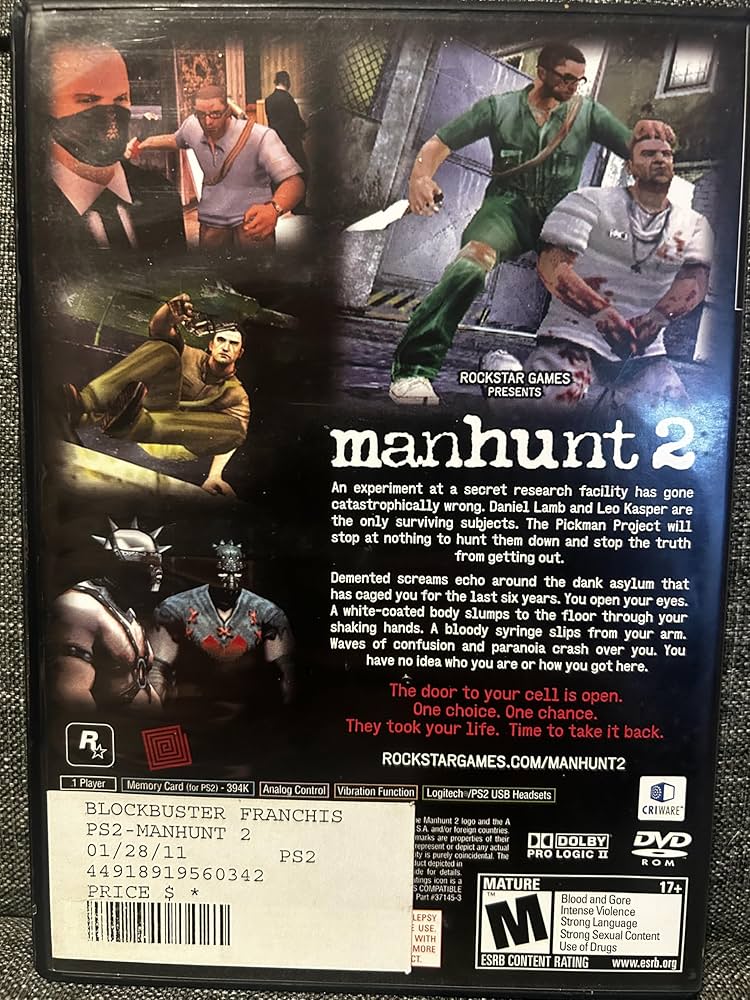Amazon.com: Manhunt 2 - PlayStation 2 : Unknown: Everything Else