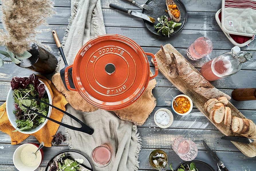 Amazon.com: Staub Cocotte Round 24 cm Cinnamon: Home & Kitchen