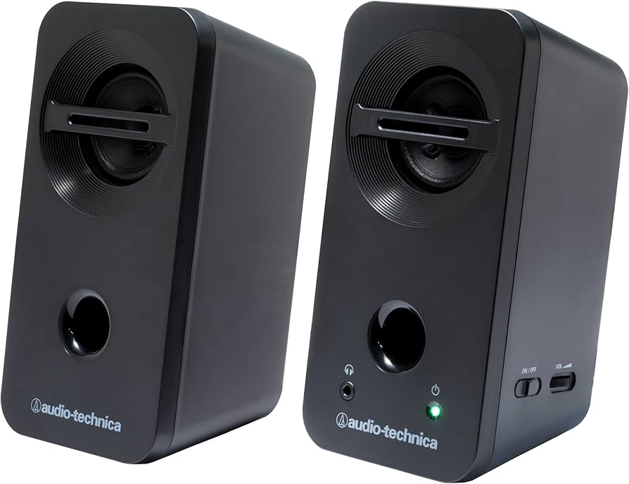 Amazon | オーディオテクニカ デスクトップスピーカー ブラック AT
