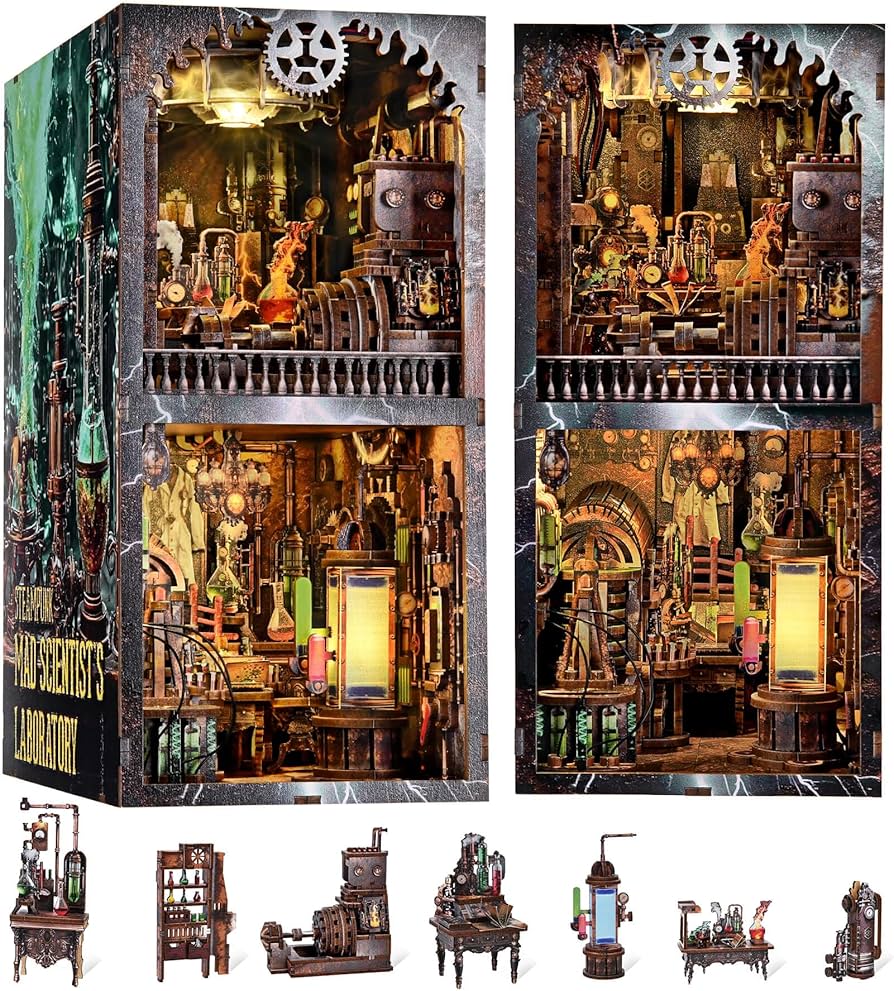 Amazon.com: fifijoy Book Nook Kit, DIY Miniature Dollhouse