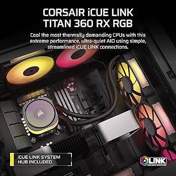 Amazon | CORSAIR iCUE LINK TITAN 360 RX RGB 水冷式 CPU クーラー