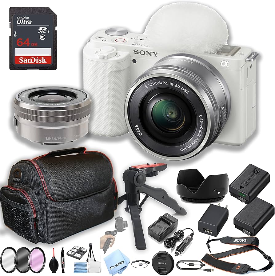Amazon.com : Sony ZV-E10 (White) Mirrorless Camera with 16-50mm