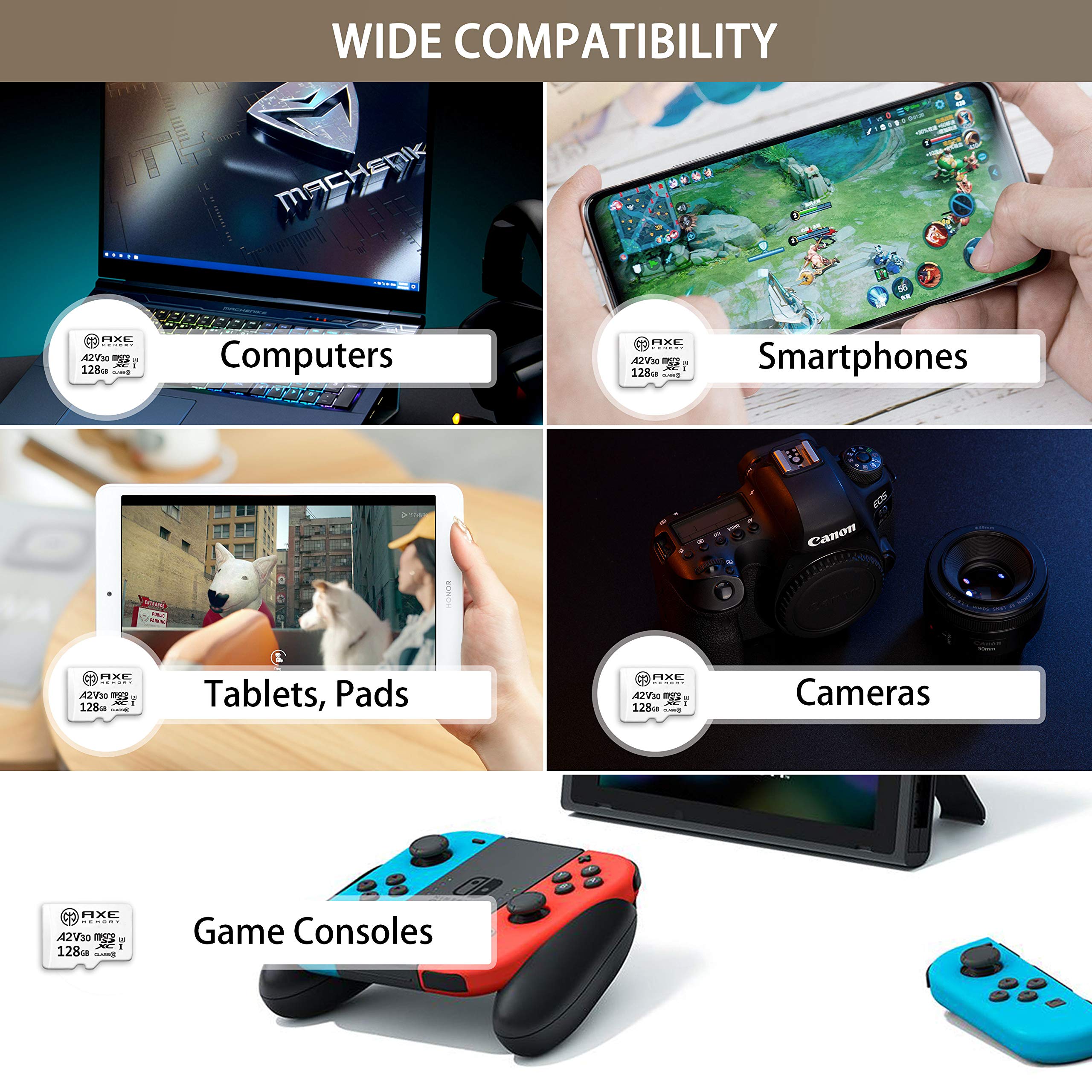 Amazon | AXE microSD 128GB マイクロsdカード Nintendo Switch SD