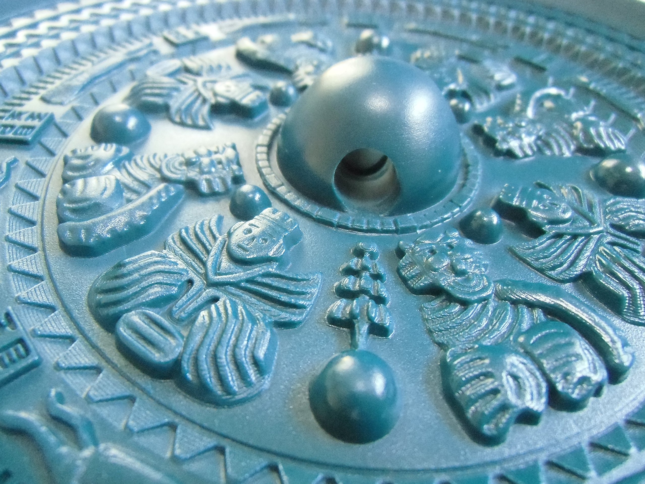 Amazon | 三角縁神獣鏡レプリカ 20㎝ 廉価品 青色 | 絵具 通販