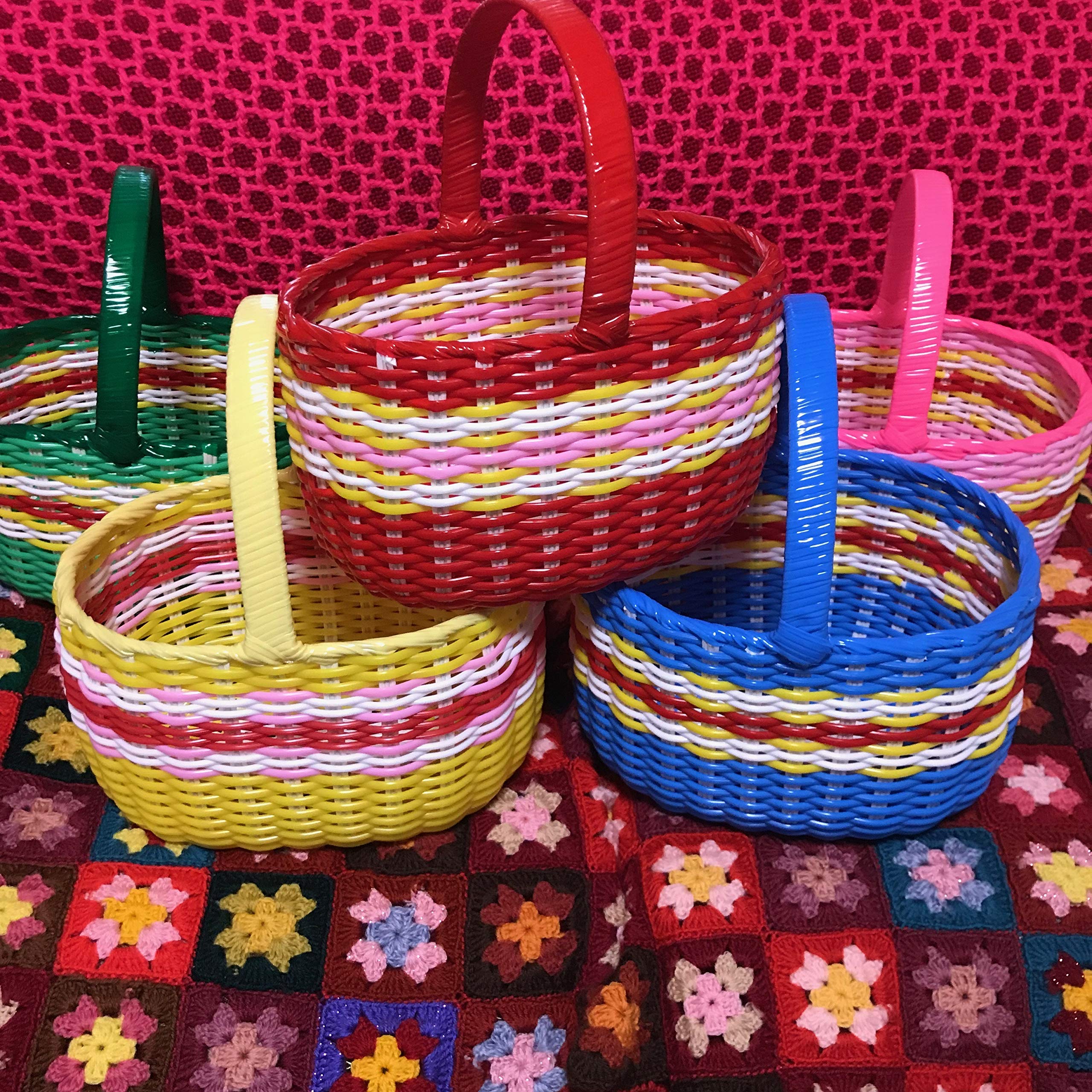 Amazon.co.jp: カゴバッグ 買い物かご 手提げ 小物入れ バスケットかご