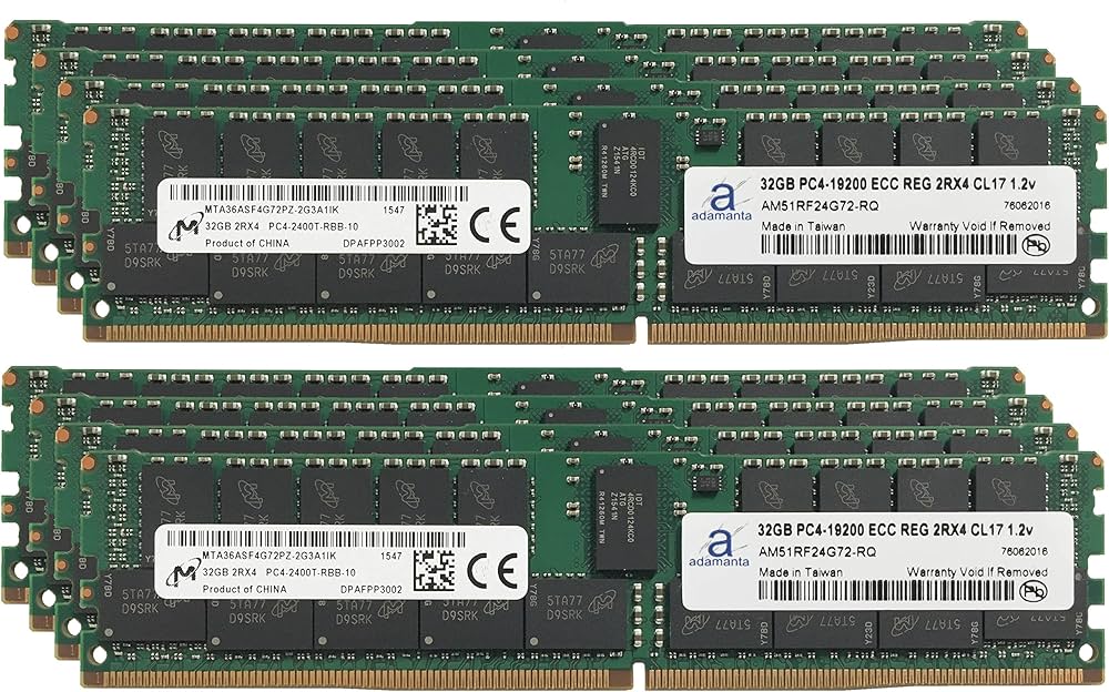 サーバー用マザーボード、CPU、DDR4 ECC 32GBメモリ 2組セット