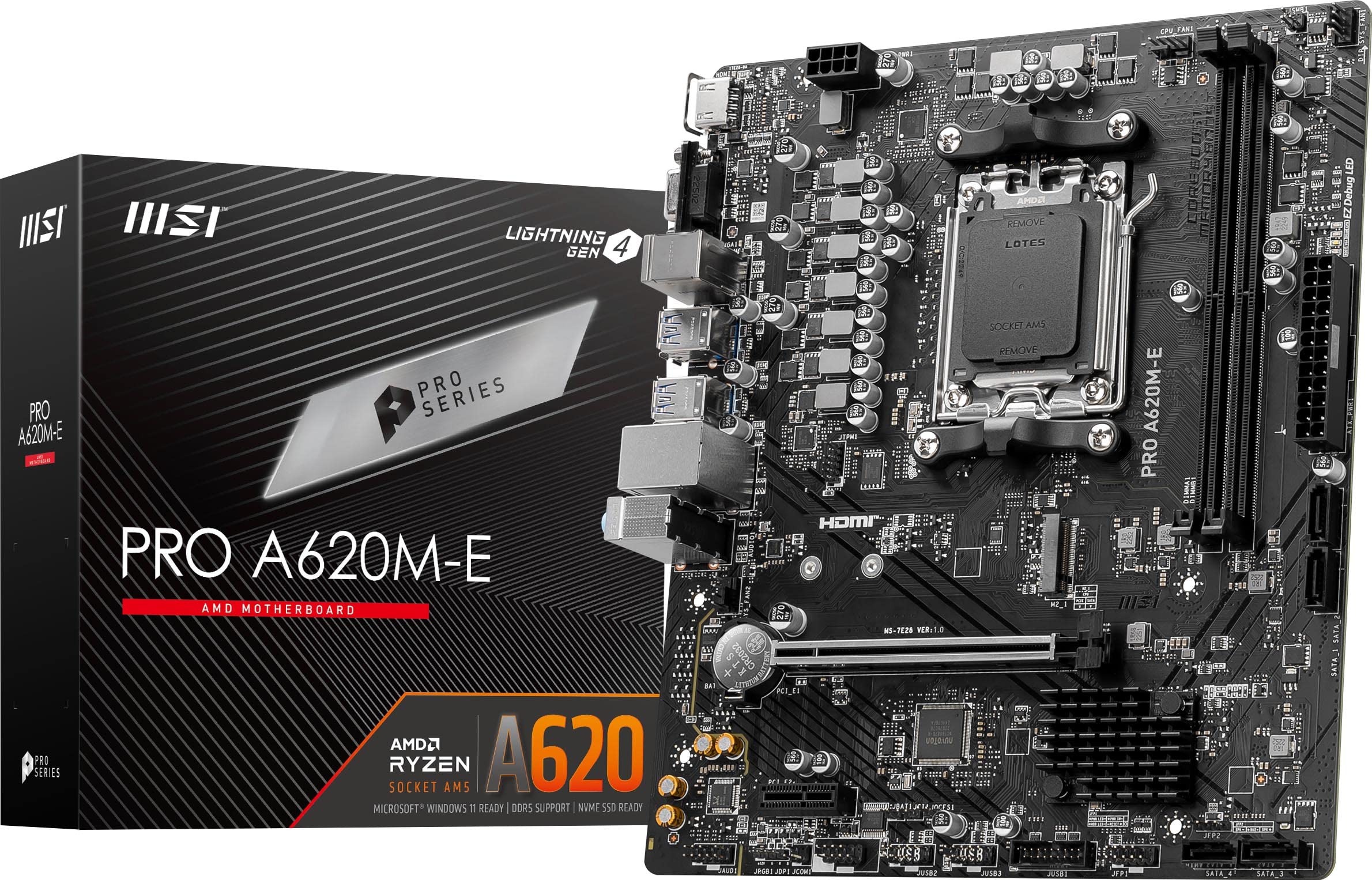 Amazon.com: MSI PRO A620M-E ProSeries Motherboard (AMD 9000/8000