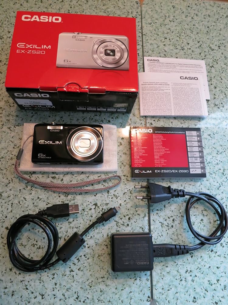 Casio Exilim EX-ZS20 (6x Optical Zoom) Black Digital Camera