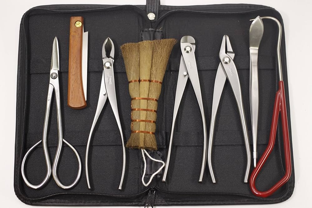 Amazon.co.jp: ステンレス製盆栽道具8点セット 錆に強い道具