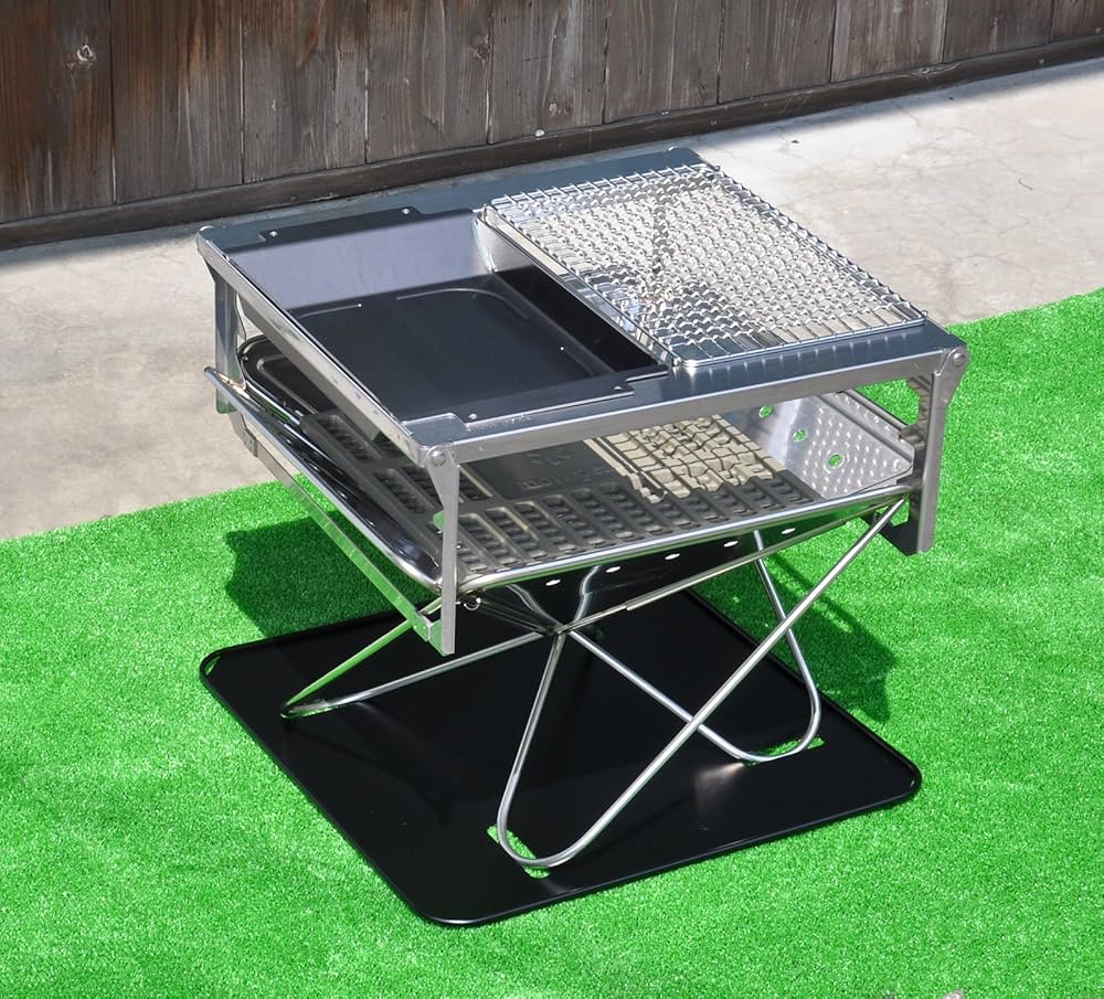 Amazon | snowpeak 焚火台L ハーフ焼網＋ハーフ鉄板 7点セット | Snow