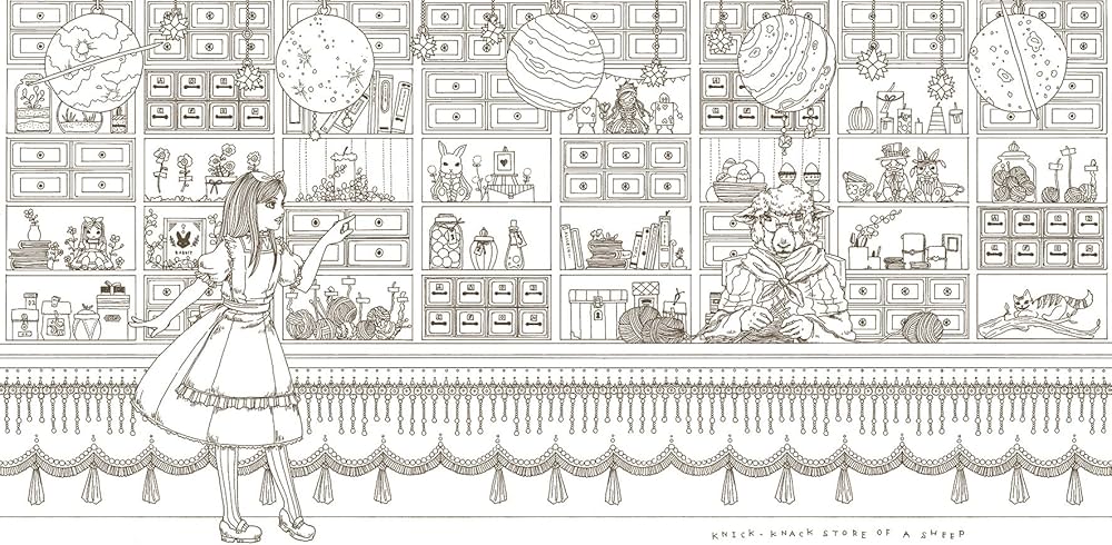 Amazon.co.jp: おしゃれな塗り絵BOOK アリスの不思議かわいい物語