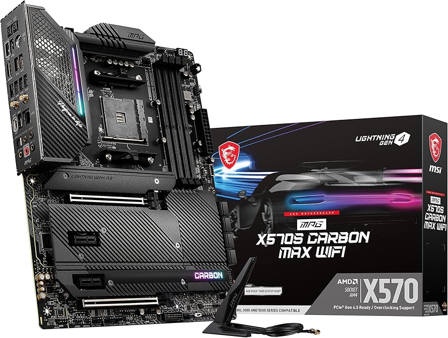 MSI MPG X570S Carbon MAX WiFi Gaming Motherboard (ATX, AMD, Socket