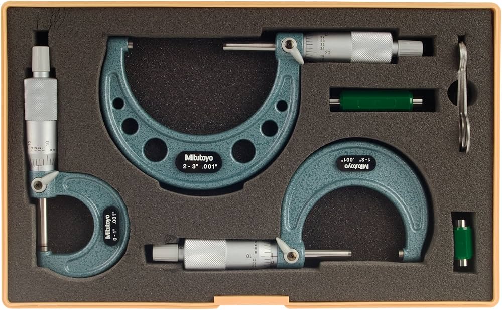Amazon.co.jp: ミツトヨ(TITTOYO) 外マイクロメーターセット 標準付