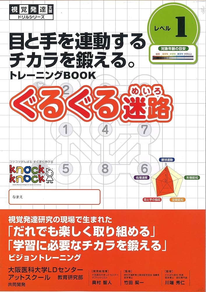 視覚発達支援 knockkockドリルシリーズ レベル別セット レベル1 7冊