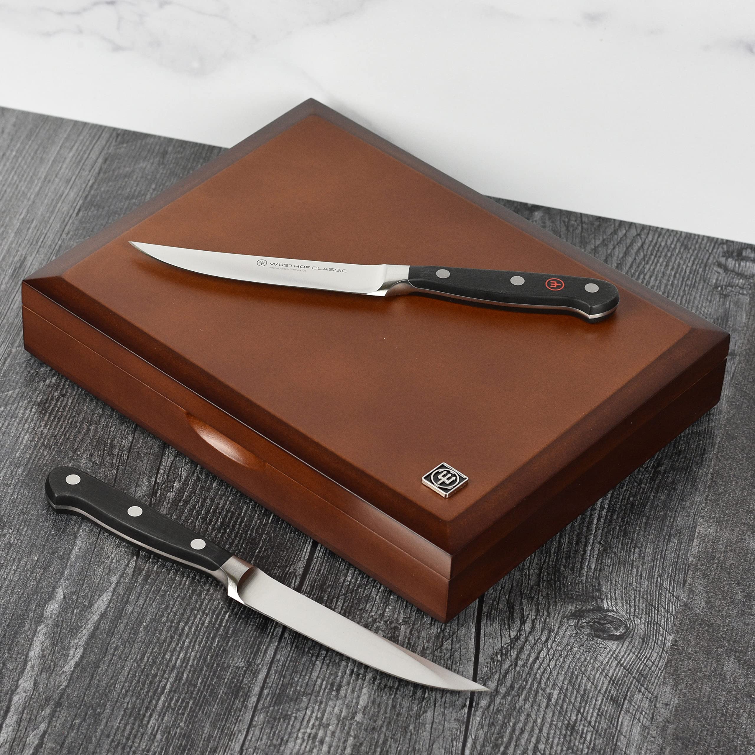 Amazon | Wusthof クラシックステーキナイフセット 木製ケース付き (8