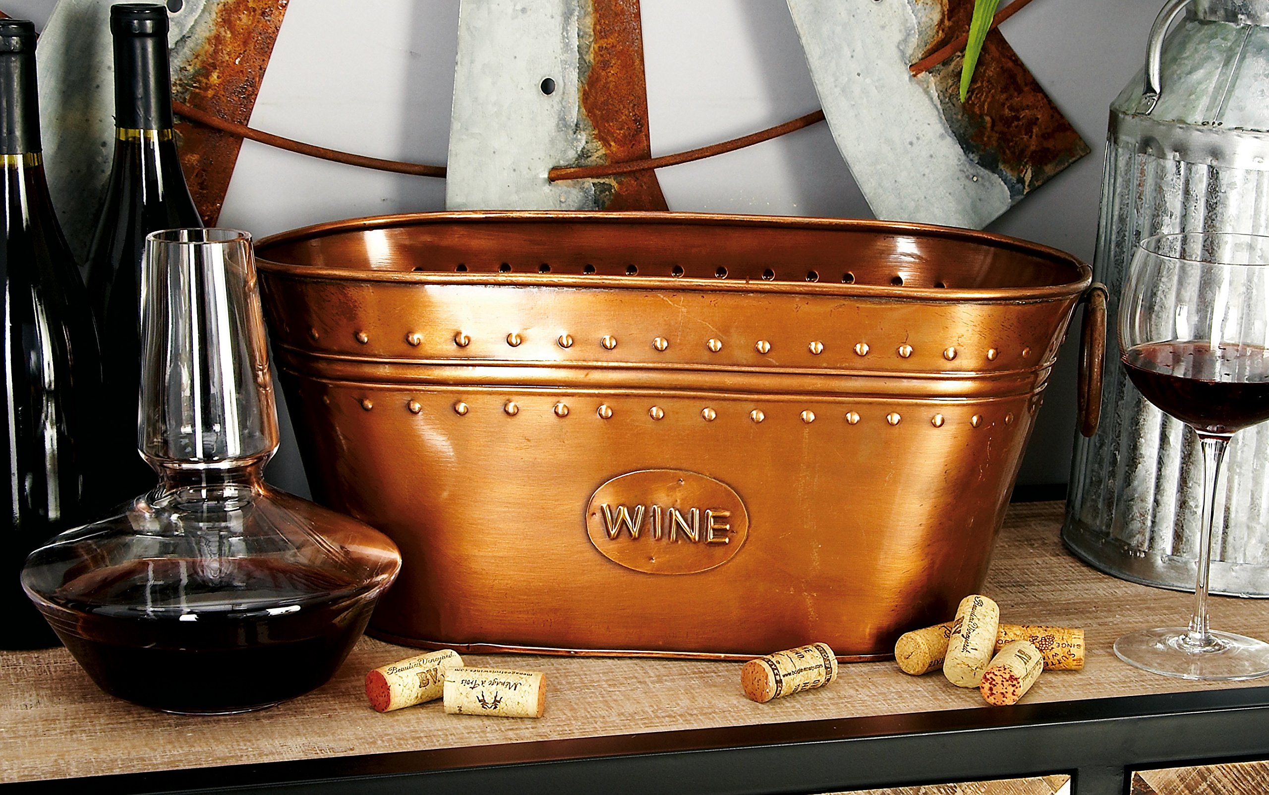 Amazon｜Deco 79 メタルワイン クーラー リビングスタイル